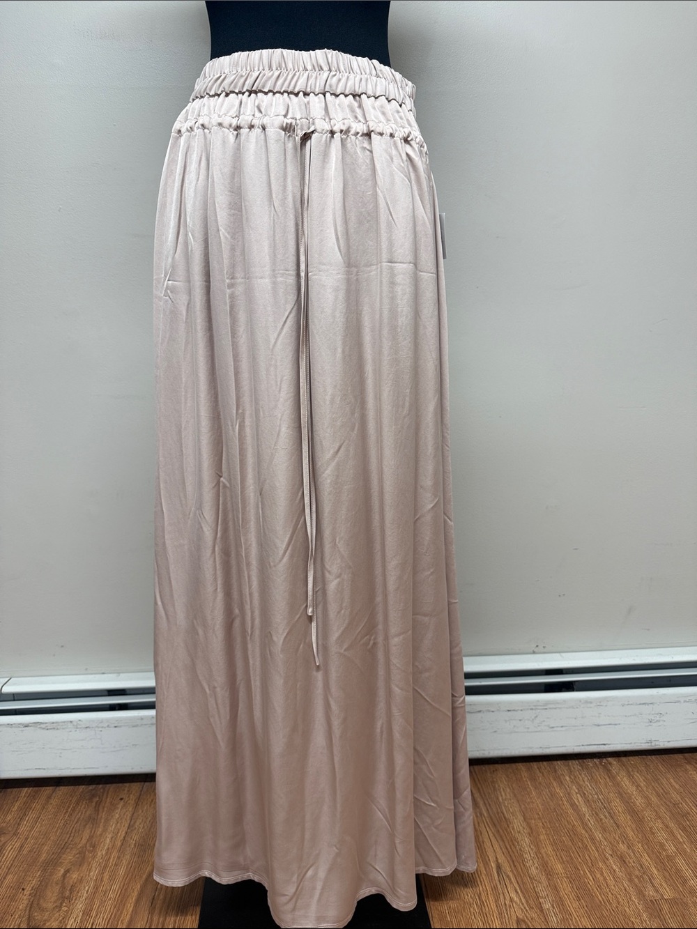 Mignon Doo Light Pink Elastic Waist Maxi Skirt